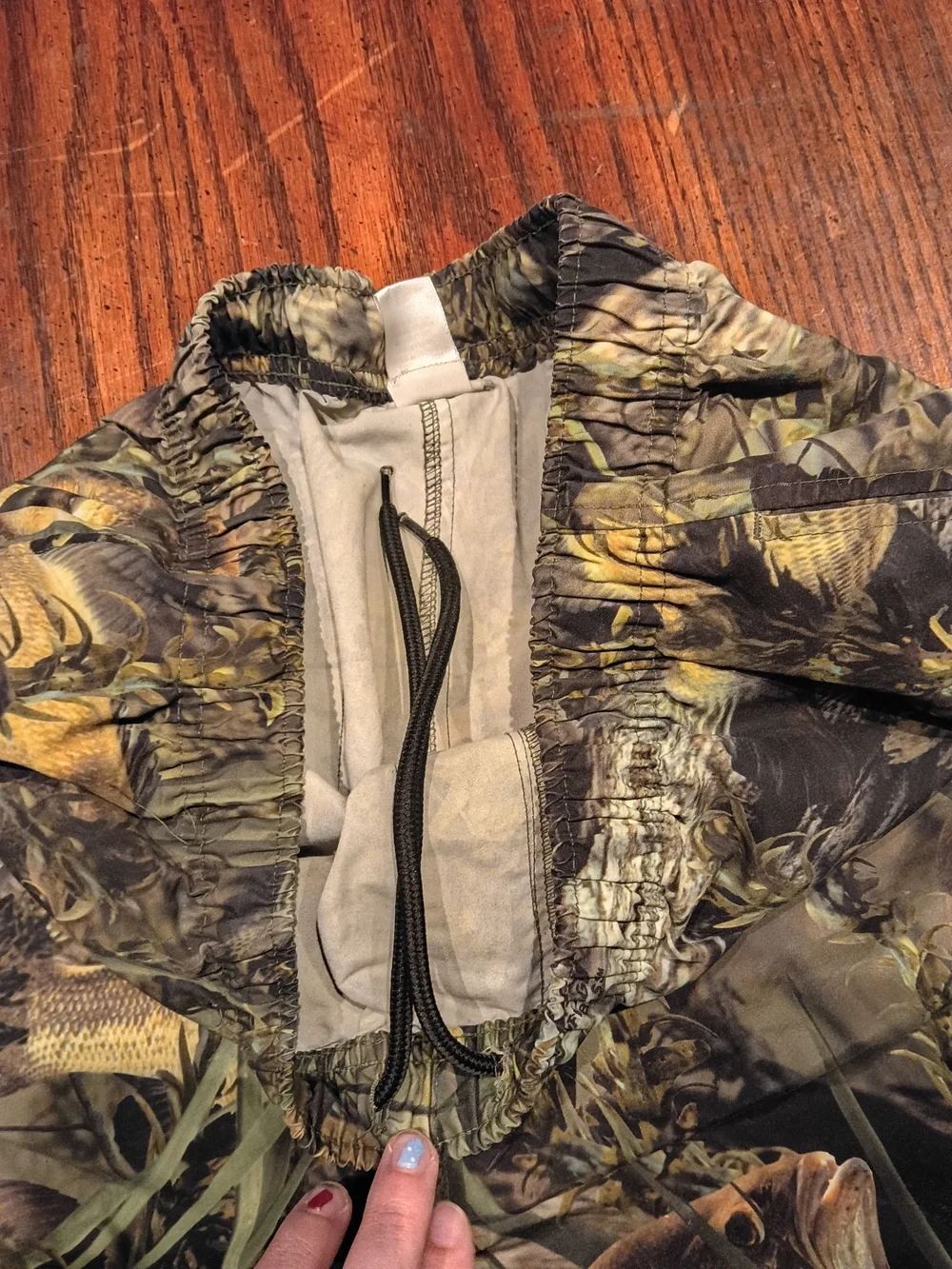 Men's Green Camo Cargo Swim  Shorts